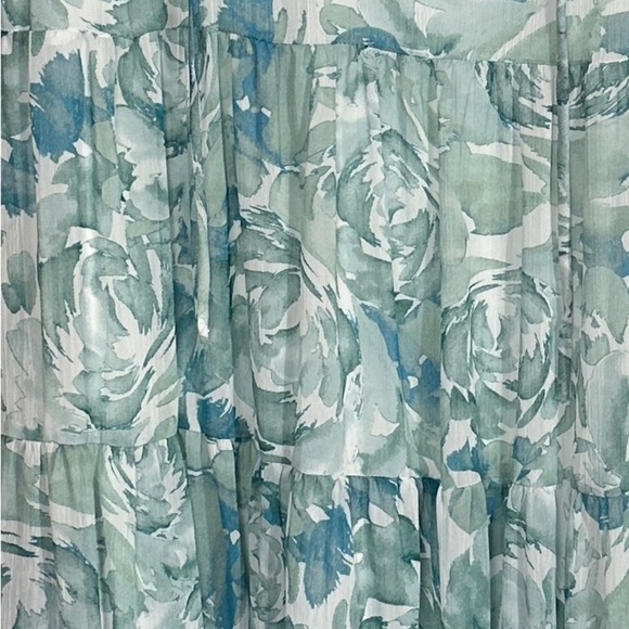 NWT Calvin Klein ruffled chiffon maxi dress, tiered, size 10, flowy, feminine - Picture 2 of 14